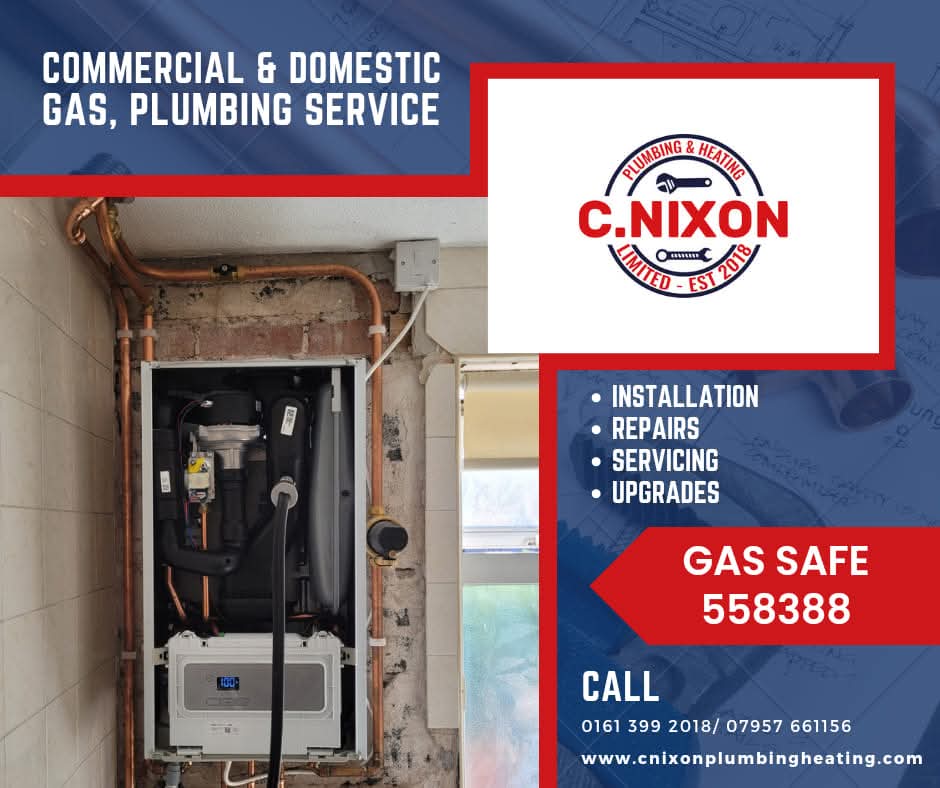 C Nixon Plumbing & Heating commercial and domestic gas service advert