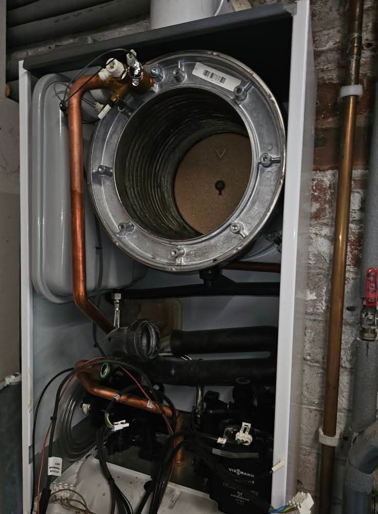 Heat exchanger and burner inspected during a full annual boiler service
